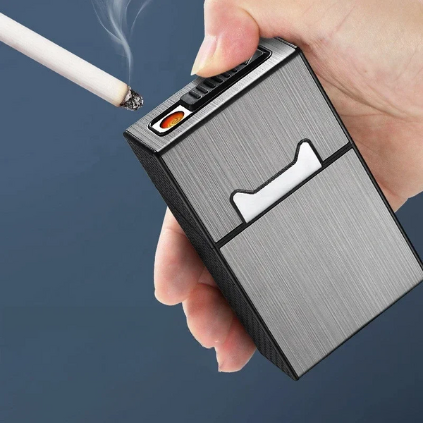 Cigarette Case with Electric Lighter (Rechargeable)