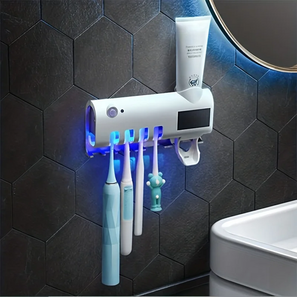 Toothpaste Dispenser (With UV Toothbrush Sanitizer)