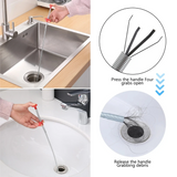 Sink Drain Cleaner with FREE Wall Mounted Broom Holder